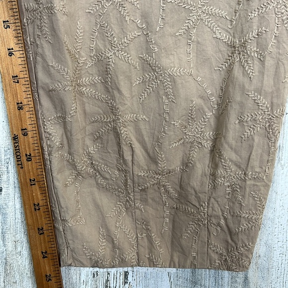 House of Harlow Embroidered Barrel Trouser Pants Womens L Palm Print Boho Resort - Picture 15 of 17